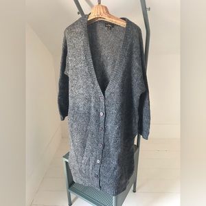 Tobi gray button front cardi